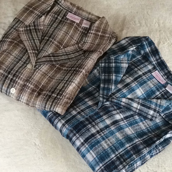 Plaid Gauze Camp Shirts Bundle - Picture 1 of 8